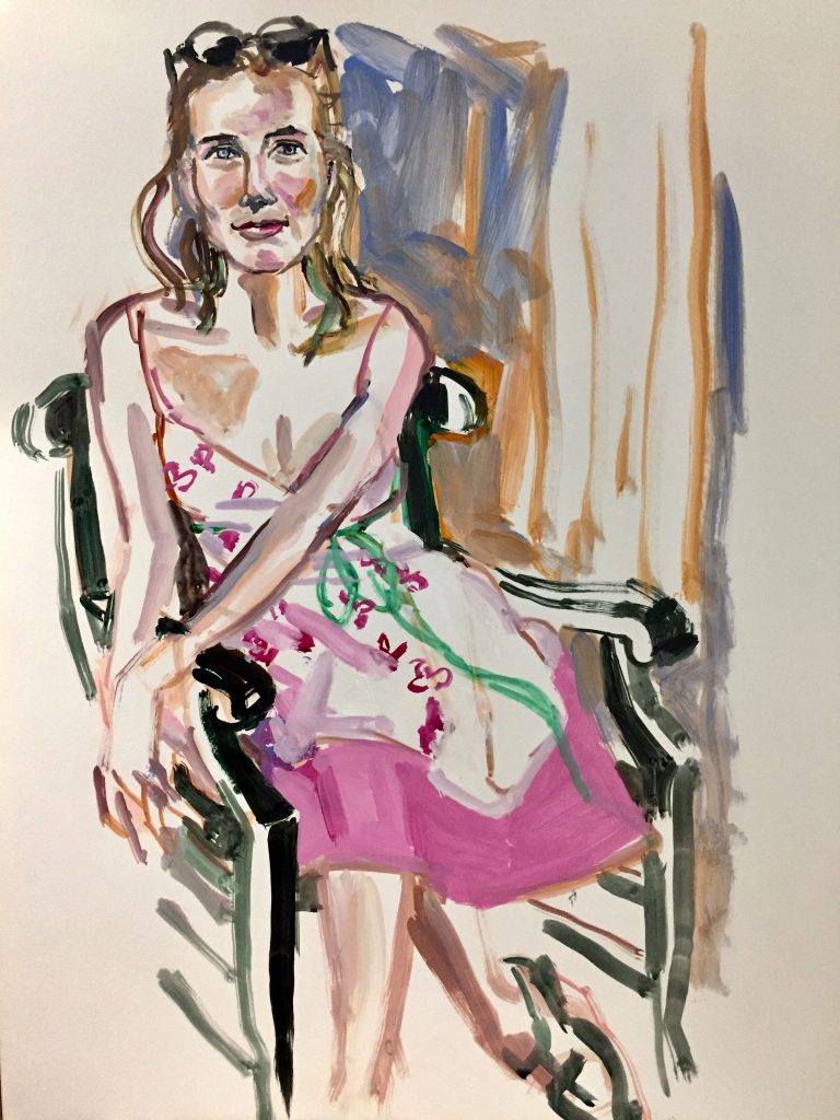 Elizabeth, 18X24, acrylic on canvas, 2018