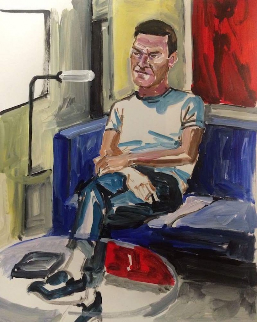 rory 1 acrylic on paper, 19X24, 2015