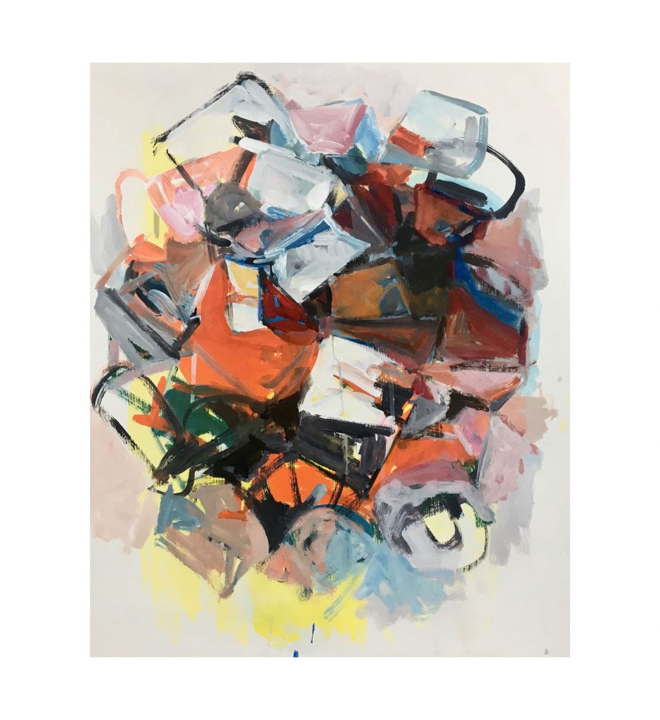 Kandinsky Shuffle, 2019 Acrylic oil stick on paper 18 x 24