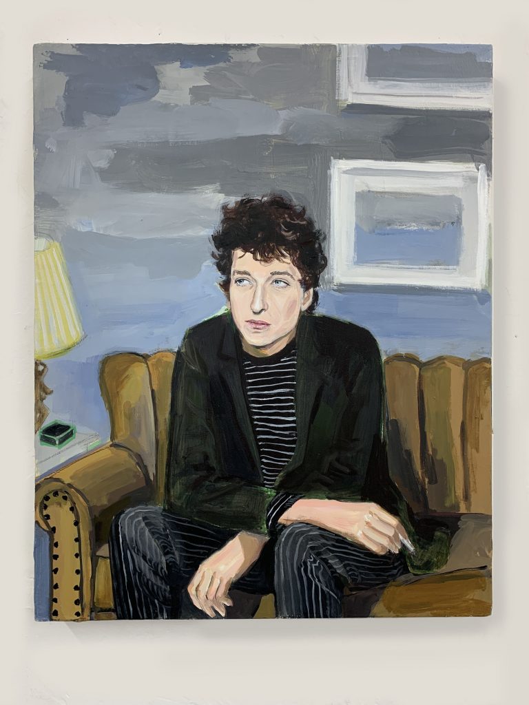 A Hard Rain’s A‐Gonna Fall, 2025, acrylic on canvas, 20X16